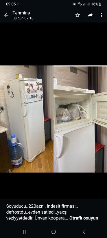 evimiz xetai: Двухкамерный Indesit Холодильник