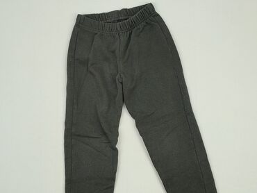 czarne szerokie spodnie z wysokim stanem: Sweatpants, 3-4 years, 98/104, condition - Good