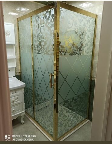 Duş kabinaları, arakəsmələr: Yeni Üstü açıq kabina, Künc üçün, Pulsuz çatdırılma — 20