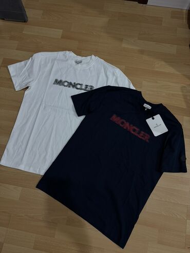 синяя рубашка в клетку женская: Мужская футболка, S (EU 36), M (EU 38), L (EU 40), Moncler, Новый, цвет - Белый, Самовывоз