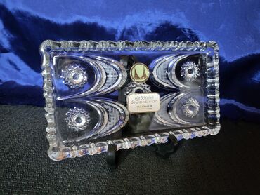 Ostalo posuđe: Krisltalni nov plato za posluzenja Walther Nemacka 80te. Nov — 2