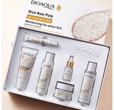 Красота и здоровье: Набор BIOAQUA Rice Raw Pulp Rejuvenating Moisturizing Six-piece Suit