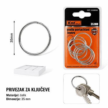 KMT Style prstenovi za ključeve – 35 mm, set 7 komada - Materijal