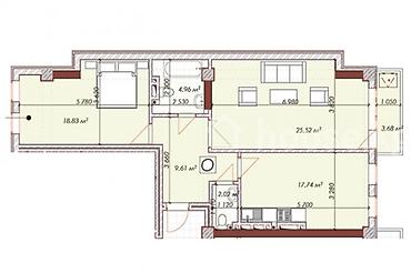 Новостройки от застройщика: Строится, Элитка, 2 комнаты, 83 м² — 3