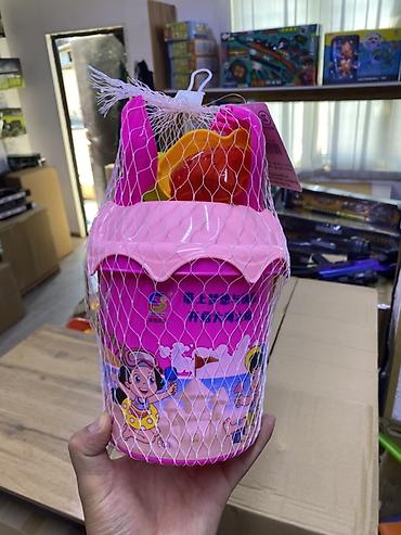 Детский набор для песочницы и игр с песком в ведёрке. В комплект