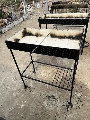 Manqallar, qrillər, barbekyu: Manqallar 6 lıq list ilə yığılıb. Hər cür sifarişdə qəbul olunur . 2 — 3