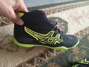 asics кроссовки: Güləş üçün yüksək boğazlı idman ayaqqabısı - Rəng: qara, parlaq — 4