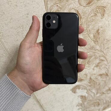 купить айфон 11 бу 256 гб: IPhone 11, Колдонулган, 128 ГБ, Кара, 100 %