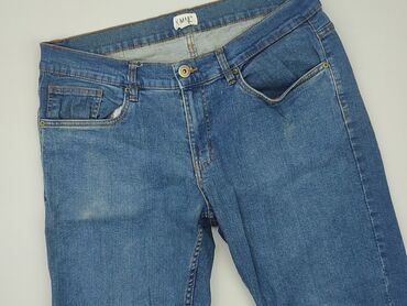 czarne legginsy damskie z wysokim stanem: Jeans, XL (EU 42), condition - Good