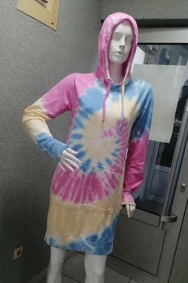 tommy haljina: L (EU 40), color - Multicolored, Oversize, Long sleeves