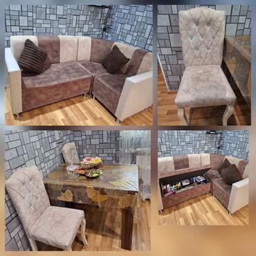 Divan və kreslo dəstləri: Mətbəx masa desti 250₼ divan iki oturacaq savxoz ramanı

373a zeyno♥️