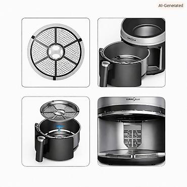 Mətbəx texnikası: №: 366 Məhsulun adı: Aerofritür Eurolux EU-AF4848C6DTW 1500 W sensorlu — 3