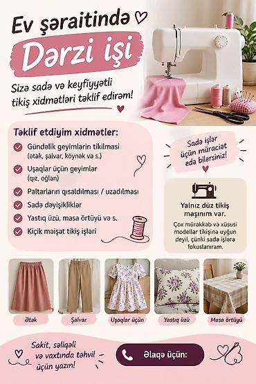 101 gul buketi: Ev şəraitində sadə və keyfiyyətli dərzi xidməti Təklif olunan — 1