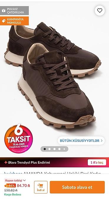 kedi: Məhsul: Qəhvəyi rəngli qadın idman ayaqqabısı – İnci Shoes AMANDA — 2