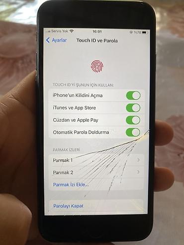 nintendo switch qiymeti: IPhone 7, 128 GB, Qara, Barmaq izi — 3