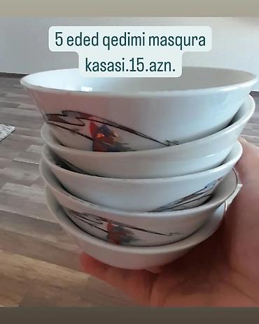 Qab-qacaq və mətbəx ləvazimatları: Boşqablar, 2 ədədli dəst, rəng - Ağ, Şüşə — 3