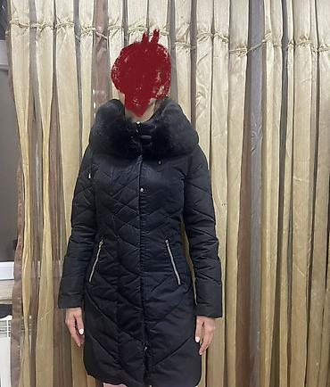 Paltolar: Qadın qış paltosu – qara rəng - Uzun model, dizə yaxın ölçü - İsti — 1