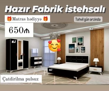 Yataq otağı dəstləri: Çatdırılma pulsuz matras 🎁