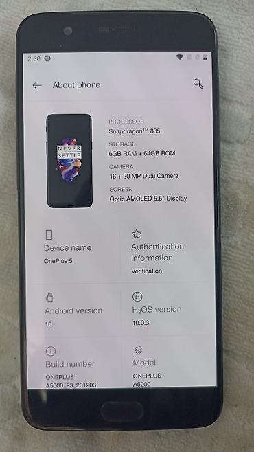 i3 3220: OnePlus 5, Б/у, 64 ГБ, цвет - Фиолетовый, 2 SIM — 2
