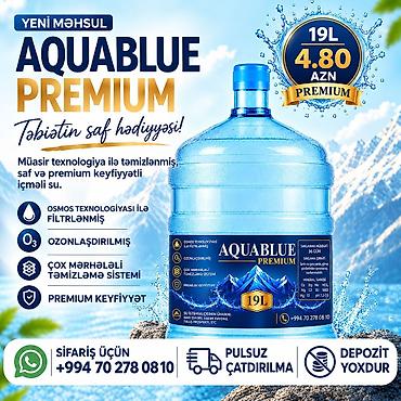 Aquablue Premium – 19 litrlik içməli su Müasir texnologiya ilə lalafo.az -da Aquablue Premium – 19 litrlik içməli su Müasir texnologiya ilə