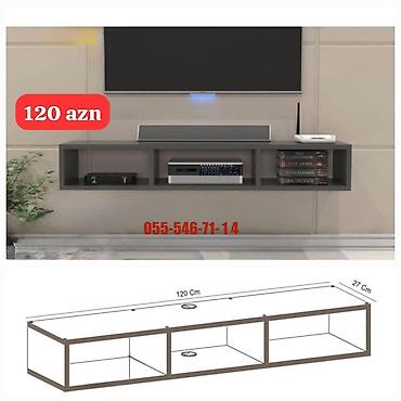 tv stand alçıpan: Yeni, Düz TV altlığı, Polkalı, Laminat — 1