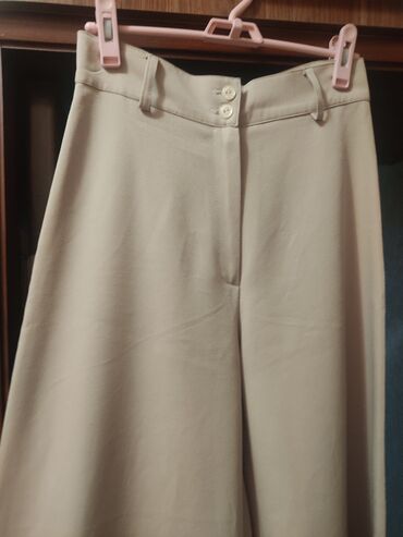 белый костюм женский: Юбка-брюки, Высокая талия, M (EU 38)
