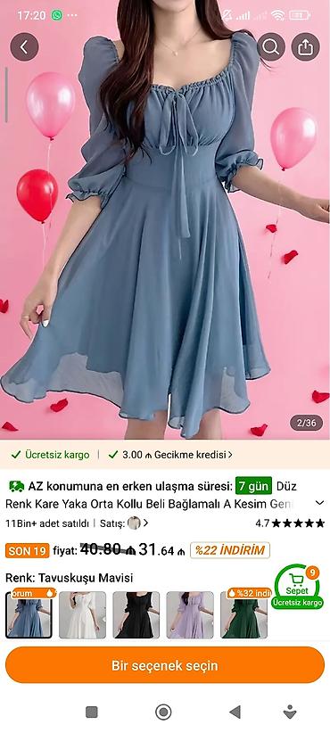 mini etekler: S razmerheç geyinilməyibölçü uyğun deyil deyə satılır 20 manat — 2