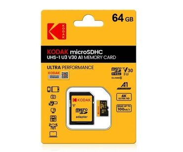 Cameras & Camcorders: Micro SDXC memorija Kodak 64GB + SD adapter NOVO ! ! ! KODAK Original