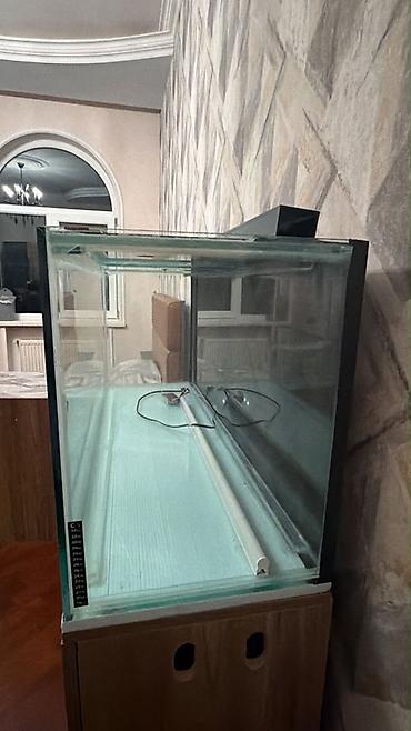 mal heyvan: 120X40X50 Akvarium.10 Luq şüşe ile yığılıb Mebel ile satılır Mebelde — 2