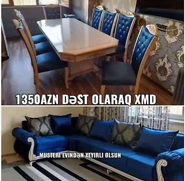 divan metbex: DəST MEBEL PAKETİ - Yemək otağı üçün dəst: zərif klassik üslubda — 1