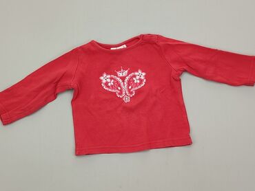 czerwona bluzka z koronką: Bluzka, 12-18 m, stan - Dobry