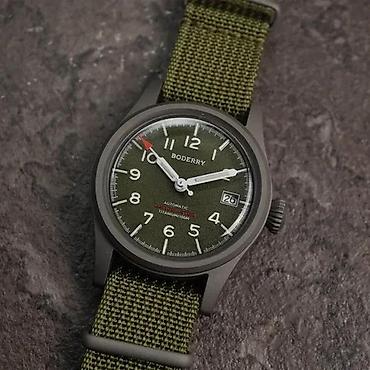 Ručni satovi: AKCIJA - Boderry Landmaster A14T - 38mm - Zelena - Titanium — 7