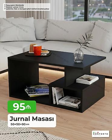 divan sifarisi: Jurnal masası – müasir dizaynlı, funksional model - Ölçü: 50×50×90 sm — 1
