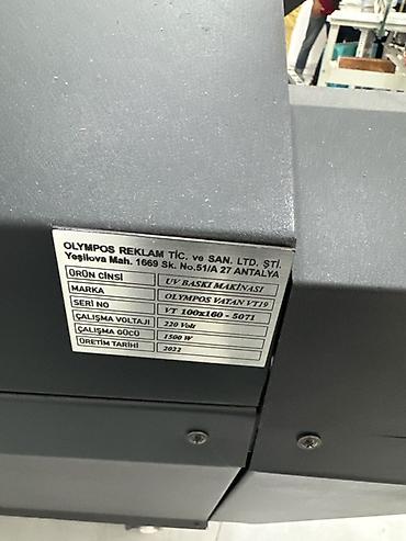 uv yazıcı: Olympos Vatan VT19 UV çap maşını - Məhsul tipi: UV basqı (çap) maşını — 2