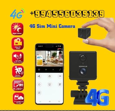 Videomüşahidə: Diqqet: qeydiyata qoyulub 4G Sim nömreile işleyen Mini Camera, 1296P