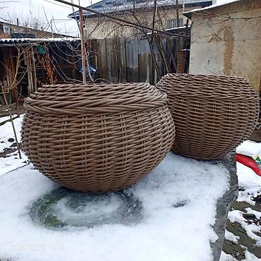 Горшки для растений: Плетёные вазоны для растений от 10-12 литров,в наличии и на заказ — 7