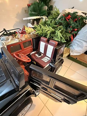 Uşaq arabaları: Uşaq üçün elektrikli miniatür Mercedes-Benz G-Class AMG - Rəng: qara — 3