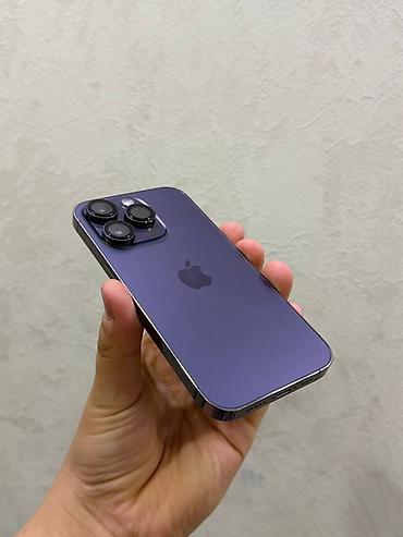 Apple iPhone: IPhone 14 Pro, Б/у, 256 ГБ, Deep Purple, Чехол, 83 % — 1