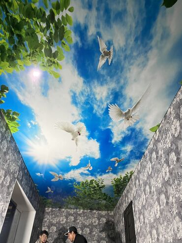 Натяжной потолок: Натяжной потолок Глянцевое, Матовое, 3D потолки Гарантия, Бесплатная консультация, Бесплатный замер — 27