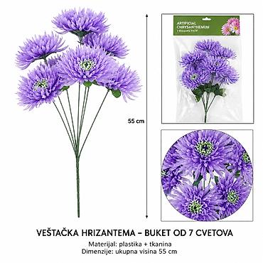 KMT Komada mala veštačka saksijska – mali ljubičasti buket (Kmt style)
