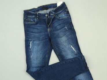 jeansy typu bootcut: Spodnie jeansowe, 12 lat, 152, stan - Dobry