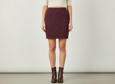 spódnice zamszowa bordowa: Women`s skirt, size M