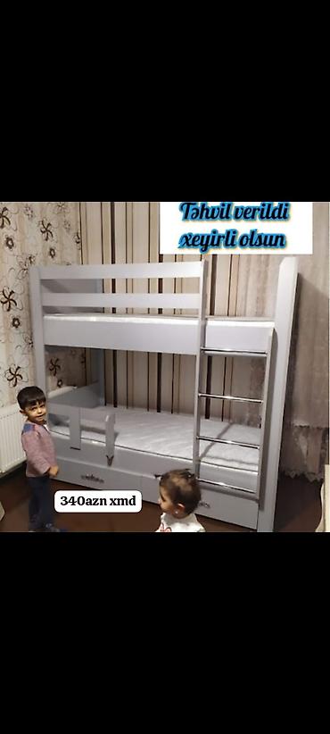 carpayi alti: Oğlan və qız üçün, Yeni, Çarpayı, Matrassız, Siyirməli, Laminat — 1