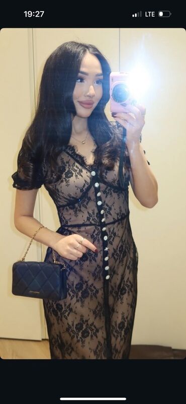 вечернее платье из фатина: Вечернее платье, А-силуэт, S