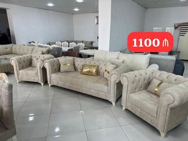 Masa və oturacaq dəstləri: Yeni, Divan, 2 kreslo