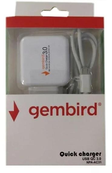 Adapteri i punjači za laptop: Gembird Quick Charge 3.0 USB mrežni punjač - Brzo punjenje: Qualcomm — 2