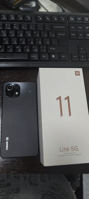 s10 5g чехол: Xiaomi, Mi 11 Lite, Колдонулган, 128 ГБ, түсү - Кара, 2 SIM
