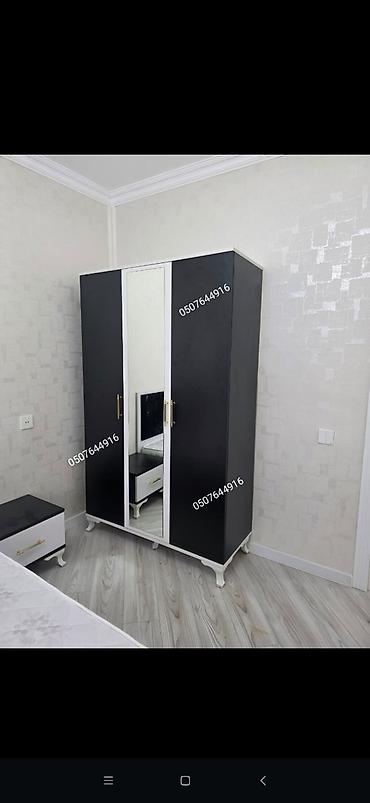 ağ divan: Dolap şifoner Dörd qapılı güzgülü şkaflar – müxtəlif dizayn — 5