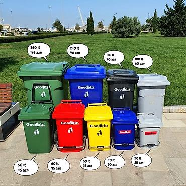 Tullantı qabları: Zibil qutuları. hər ölçüdə varimizdir. ən kiçik 20 litr pedallı — 2