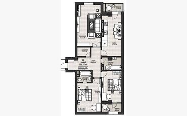 Офисы: 3 комнаты, 100 м², 13 этаж